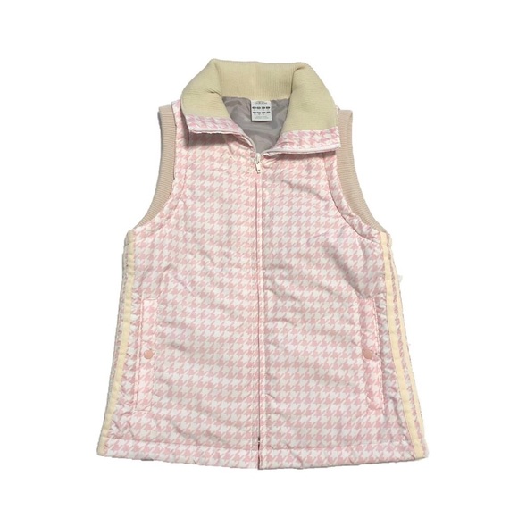 Baby Pink Adidas Houndstooth Vest - Picture 1 of 2